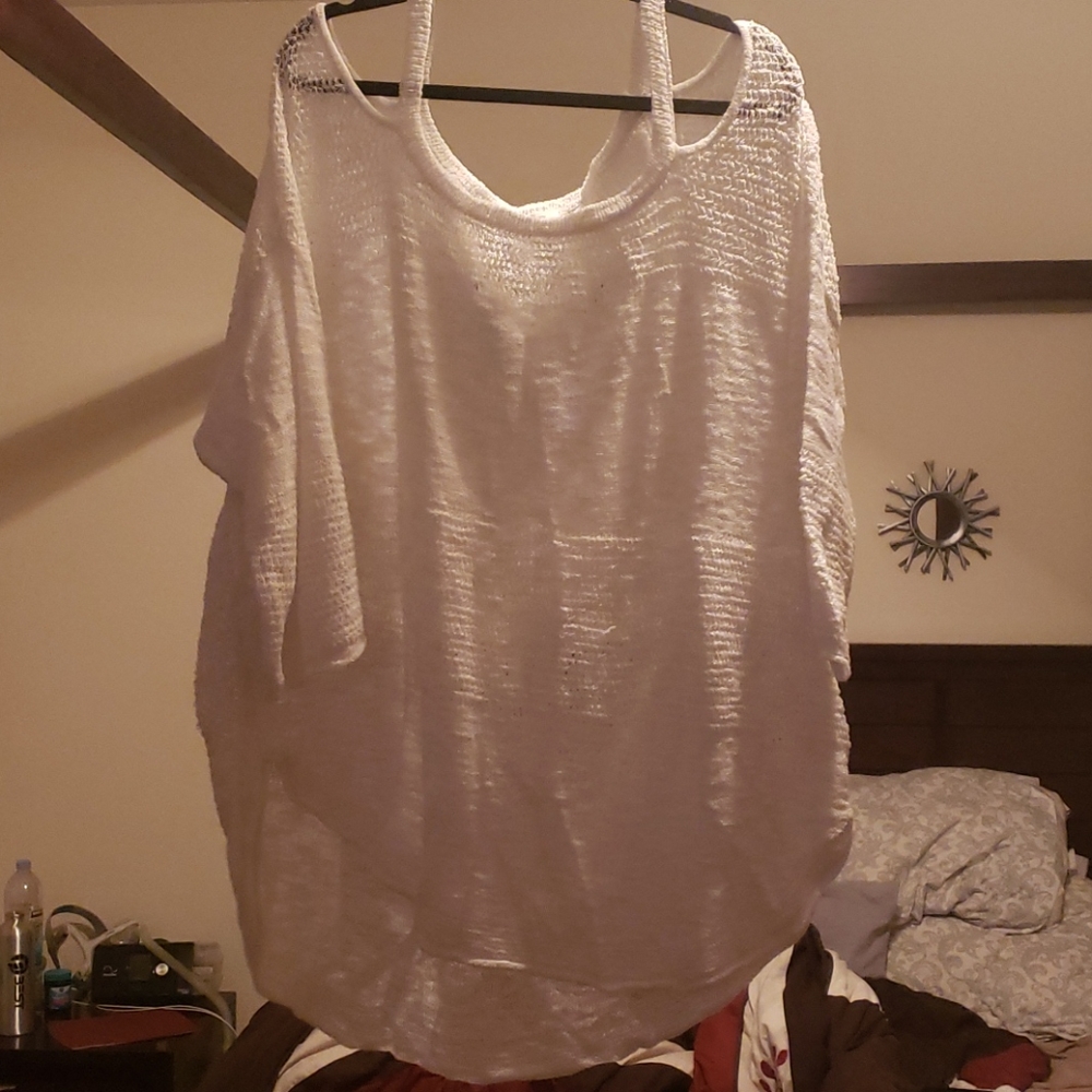 Off shoulder womens sweater